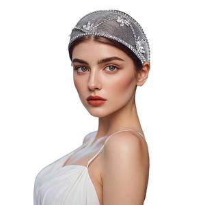 ที่คาดผมกำมะหยี่มุกสไตล์เกาหลีแบบย้อนยุค  สำหรับเจ้าสาวและงานปาร์ตี้  พร้อมตกแต่งได้ตามต้องการ - Product Image 1