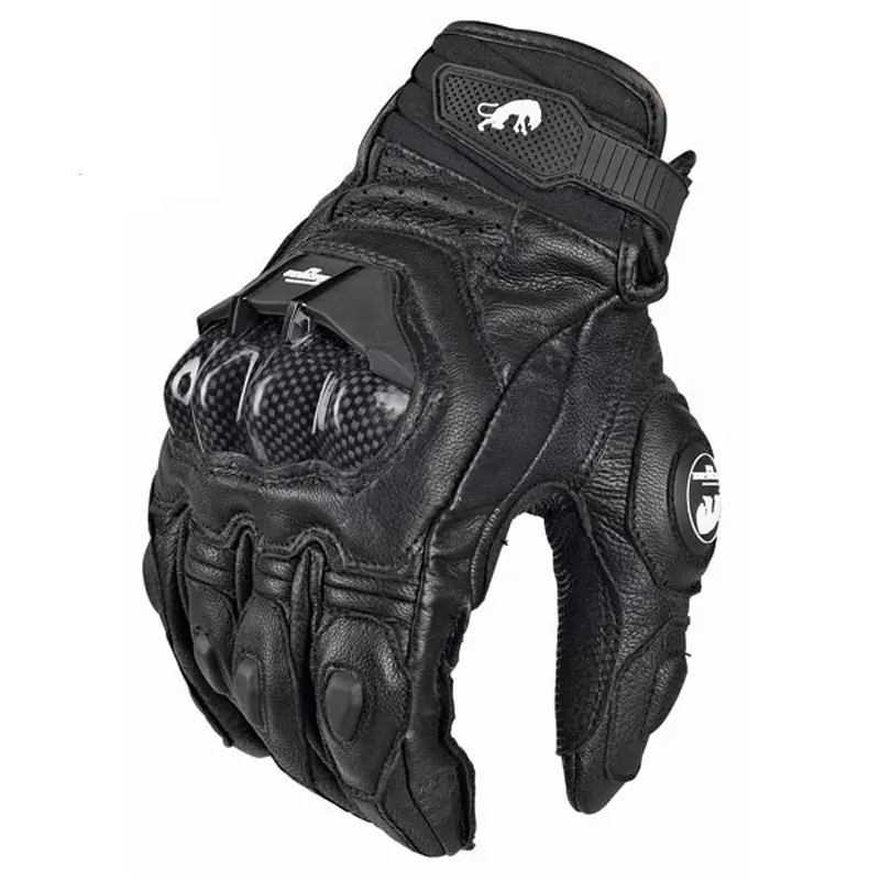 AFS6 sarung tangan kulit untuk pria, sarung tangan balap motor lintas negara, sarung tangan motor kulit layar sentuh untuk musim dingin