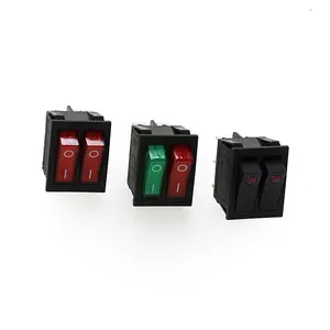 DPDT Vermelho Verde Duplo Pole Rocker Switch Com 6 Pinos ON OFF Light