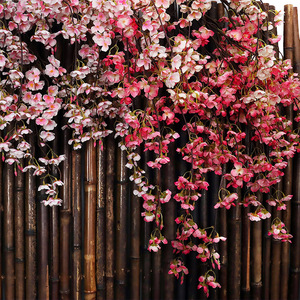 Flores Artificiales de Cerezo de Seda para Decoración de Bodas y Hogar, Guirnaldas y Coronas, Estilo 1 MRZ8868 - Product Image 3