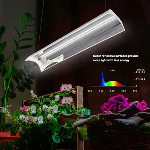 หลอดไฟ LED T8 แบบรวม 72W สำหรับปลูกพืช ระดับ IP44 ให้แสง PPFD 250-350 เหมาะสำหรับปลูกผักในร่มแบบไฮโดรโปนิกส์ ช่วงการออกดอกและการเพาะเมล็ด - Product Image 2