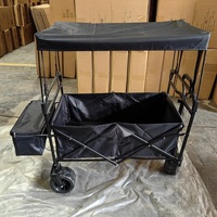 Chariot résistant de chariot à provisions pliant de la capacité 150kgs avec de grandes roues et l'auvent