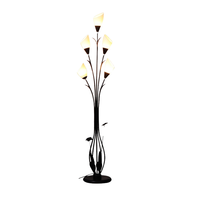 Lámpara de Pie Moderna de Aluminio con Forma de Flor LED, Decoración Creativa para el Hogar