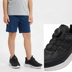 Chaussures de sport pour garçons, noires, à bouton rotatif, nouvelles, à laçage rapide, en maille respirante, légères, chaussures de sport pour tout-petits - Product Image 5