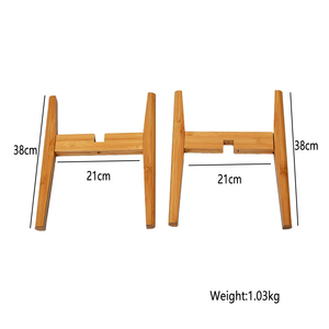 Supporto per vasi per piante regolabile supporto per vasi per fiori moderni in <span class=keywords><strong>legno</strong></span> di metà secolo per giardino interno ed esterno - Product Image 6