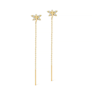 <span class=keywords><strong>Orecchini</strong></span> Pendenti a Forma di Libellula in <span class=keywords><strong>Argento</strong></span> 925 Placcato Oro per Donne - Product Image 1
