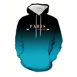 <span class=keywords><strong>PARIS</strong></span> couleur unie impression hommes sweats à capuche décontracté hommes graphique à capuche pull confortable Stretch cordon poche à la mode - Product Image 6