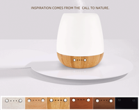 180ML fait à la main en bois véritable base de bambou aromathérapie huile essentielle humidificateur haut de gamme diffuseur d'arôme de table