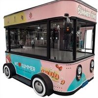 Remorque mobile de restauration en acier inoxydable de haute qualité pour glaces, café, pizzas, fast-food, barbecue, burgers, snacks et hot-dogs