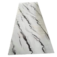 Panneau mural moderne en PVC imprimé 3D haute brillance, imperméable, ignifuge, pour hôtel, KTV, feuille de marbre UV