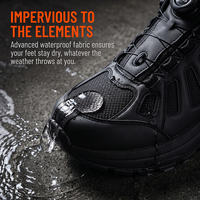 Chaussures de travail légères à boucle automatique imperméables avec logo personnalisé OEM, semelle en caoutchouc antidérapante, confortables, baskets de travail pour hommes
