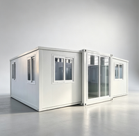 Maisons conteneurs préfabriquées en acier contemporaines de 40 et 20 pieds, pliables, à double extension, modernes, respirantes, garantie 1 an, intégrées