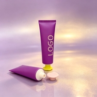 Tube cosmétique compressible avec bouchon à vis en forme de pétale de fleur, mat, coloré, vide, pour crème pour le corps, gel, impression de logo personnalisée, différentes tailles