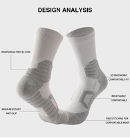 Chaussettes de sport antidérapantes et rembourrées de qualité supérieure Glacier, chaussettes de basketball personnalisées pour hommes