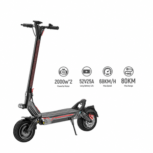 สกู๊ตเตอร์มอเตอร์คู่ 2000W ระยะทาง 80 กม. ดิสก์เบรก พับได้ ดีไซน์กันน้ำ ความเร็ว 68 กม./ชม. แบบคู่ - Product Image 1