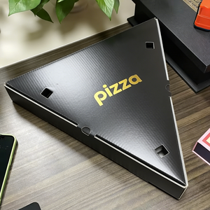 Scatola Triangolare <span class=keywords><strong>per</strong></span> Pizza in Carta Ondulata Personalizzata all'Ingrosso <span class=keywords><strong>per</strong></span> Asporto - Product Image 1