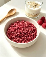 Cubos de Frambuesa Liofilizados de Alta Calidad, Color Rojo Natural, Rico Sabor a Fruta, Materia Prima para la Industria Alimentaria