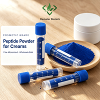 Demeter Bubuk Tembaga Peptida (Copper Tripeptide-1) Larut Air 99% HPLC GHK-CU, Bubuk Tembaga Biru Kelas Kosmetik CAS 89030-95-5