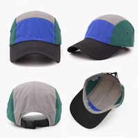 Gorra de campamento de 5 paneles de nylon color morado claro