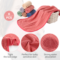 Toalla de Muselina de Bambú y Algodón de Seis Capas para Recién Nacidos, Ultra Suave, Gasa de Burbujas 3D, Paño Absorbente para