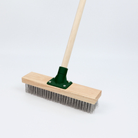 Brosse de nettoyage de sol en bois brun pour jardin de cocotiers, utilisation en extérieur, pour le nettoyage des feuilles et des galets, brosse à fil pour terrasse