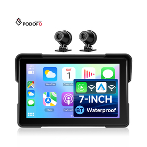 หน้าจอ Podofo ขนาด <span class=keywords><strong>7</strong></span> นิ้ว สำหรับมอเตอร์ไซค์ แบบพกพา รองรับ Carplay ไร้สาย ระบบนำทาง Android Auto กันน้ำ <span class=keywords><strong>IP67</strong></span> ขายส่งจากโรงงาน - Product Image 1