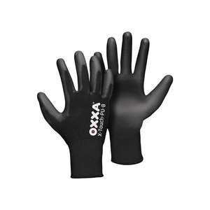 OXXA <b>SAFETY</b> <b>GLOVES</b> <b>Glove</b> X-TOUCH-PU-B size 10 black EN 388 PPE category II nylon backing - Product Image 1
