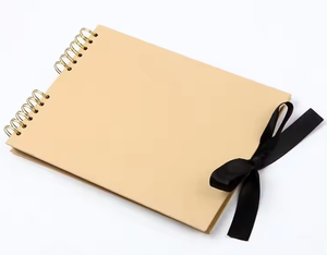 <span class=keywords><strong>Album</strong></span> de scrapbooking personnalisé, livre de souvenirs photo, noir, papier kraft épais 200 g/m², reliure à spirale/reliure à anneaux - Product Image 2