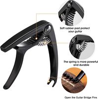 Kit d'accessoires de guitare en silicone 10 pièces – Comprend un capo, un accordeur, un enrouleur de cordes et des sangles