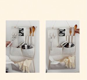 Minimalist Durable Fabric Wall <b>Storage</b> Bag with Pockets Foldable for Multi-Room Home Organization - Product Image 4