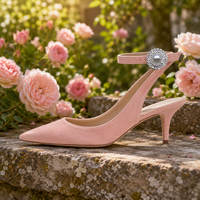 DENGBAO – Breloques et accessoires pour chaussures femme, personnalisables, en alliage de zinc doré, avec perles circulaires et boucles en cristal – Vente directe usine