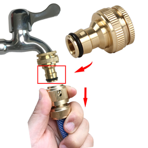 3/4 pouces cuivre matériel tuyau d'arrosage tuyaux en plastique raccord fermé connecteur rapide ensemble peint traitement de Surface pour outils de jardin - Product Image 4