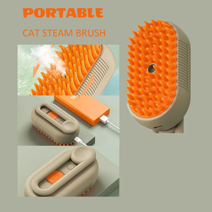 3 in 1 Cat Steamy <b>Brush</b> With Steamer Cleaning and <b>Pet</b> Hair Removal Steam <b>Brush</b> for Dogs and Cats <b>Pet</b> Spray Hair Comb - Product Image 2