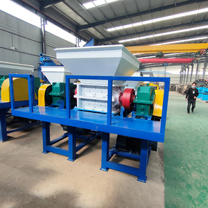 Büyük Metal Çift Şaftlı Hurda Lastik Parçalayıcı Kauçuk Kırma Ekipmanı-Lastik Geri Dönüşüm Makinesi Yüksek 22kW Motorlu M-800 380/240V - Product Image 6