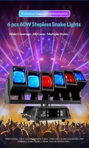 Lumière de scène à tête mobile LED 6x60W avec effet sonore actif et stroboscopique pour DJ, club, discothèque et fête - Product Image 2