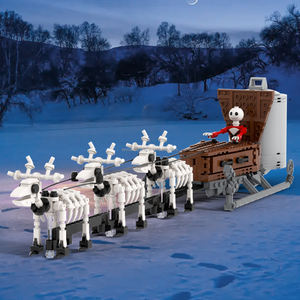 Modelo <span class=keywords><strong>de</strong></span> Trineo Navideño <span class=keywords><strong>de</strong></span> <span class=keywords><strong>Jack</strong></span>, el Esqueleto <span class=keywords><strong>de</strong></span> la Película <span class=keywords><strong>de</strong></span> Terror <span class=keywords><strong>de</strong></span> Halloween, Bloques <span class=keywords><strong>de</strong></span> Construcción Educativos para Niños, MOC1564 - Product Image 2