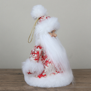 SOTE 25CM <span class=keywords><strong>Ded</strong></span> <span class=keywords><strong>Moroz</strong></span> et Snegurochka russes en tissu et coton PP, seaux à bonbons rouges, collection de cadeaux de Noël, cadeaux pour enfants - Product Image 6
