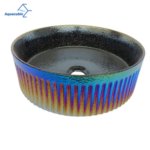 Lavabo in Metallo <span class=keywords><strong>Liquido</strong></span> - Lavandino da Appoggio in Ceramica con Finitura <span class=keywords><strong>a</strong></span> Specchio Elettroplaccata - Product Image 3
