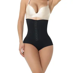 High-waisted shapewear shorts lace up shapewear to hide belly fat