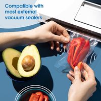 Sacs sous vide en HDPE de qualité alimentaire, imprimés avec logo personnalisé, en matériaux recyclés, thermoscellables, taille personnalisée, noirs, pour la congélation et le stockage des fruits de mer