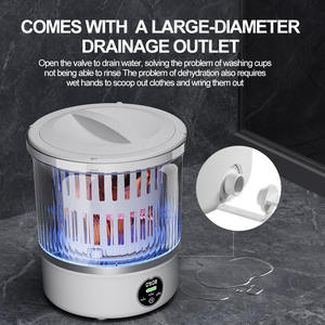 <span class=keywords><strong>Lave</strong></span>-<span class=keywords><strong>linge</strong></span> portable sans fil, mini machine à laver 6000 mAh avec stérilisation par lumière bleue, lavage et essorage pour sous-vêtements - Product Image 5