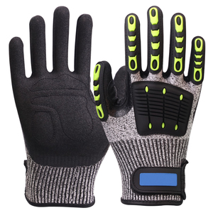 Guanti da Lavoro Tattici di Sicurezza Certificati ANSI CE EN388, Resistenti al Taglio Livello 3 e alle Forature, Rivestiti <span class=keywords><strong>in</strong></span> TPR e Nitrile 3/4 - Product Image 1