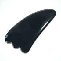 HZ Livraison Rapide Soins Personnels Beauté Planche Gua Sha Carrée en Obsidienne Noire