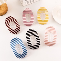 Nouvel Arrivage Pince à Cheveux Requin à Rayures Colorées et Bords Ondulés, Accessoire pour Chignon Femme, Logo Personnalisé