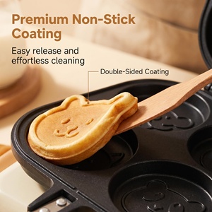 <span class=keywords><strong>Gaufrier</strong></span> 4 cavités à double face antiadhésif pour gaufres et crêpes en forme d'animaux mignons, pour la pâtisserie maison et le petit-déjeuner DIY - Product Image 4