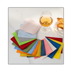 11.4*11.4 Printed Cotton Tear-Off Napkins 100% Woven Square Napkins Disposable Easily Hand-Tore For Home Parties Restaurants