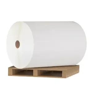 300g Self-adhesive Label Sticker Copperplate Kraft Paper Wood-free Raw Material Inkjet Blank Roll Paper Jumbo Roll