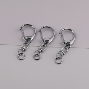Hebilla en forma de C cromada, colgante de anillo, clip de hebilla, accesorios de joyería metálicos DIY para bolsos, llaveros, material de adorno - Product Image 4