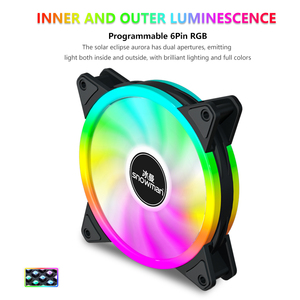 Snowman df120 RGB người hâm mộ với RGB điều khiển cá nhân-địa Chỉ <span class=keywords><strong>Led</strong></span> áp suất tĩnh cao & luồng không khí cam phần mềm màu đen - Product Image 3