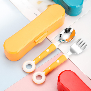 Set di Posate per Bambini Riutilizzabili in Acciaio Inox 316, 2 Pezzi, 6 Pollici, con Custodia - Product Image 2